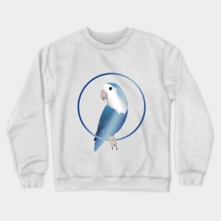 Blue Rosy-faced Lovebird Crewneck Sweatshirt